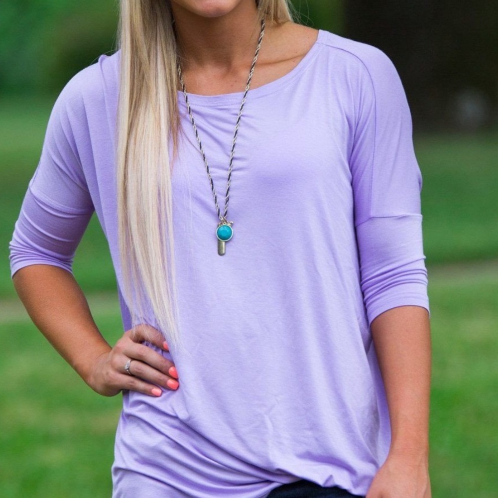 Purple 3/4th sleeve piko